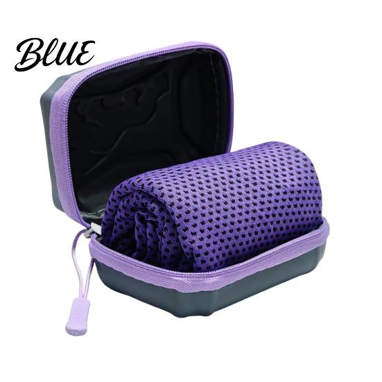 Asciugamano Rinfrescante per Esercizio 1/5 Pezzi con Custodia Asciugatura Rapida Assorbente Ghiaccio per Corsa Collo e Viso Traspirante Fresco Sport Palestra Yoga Sport