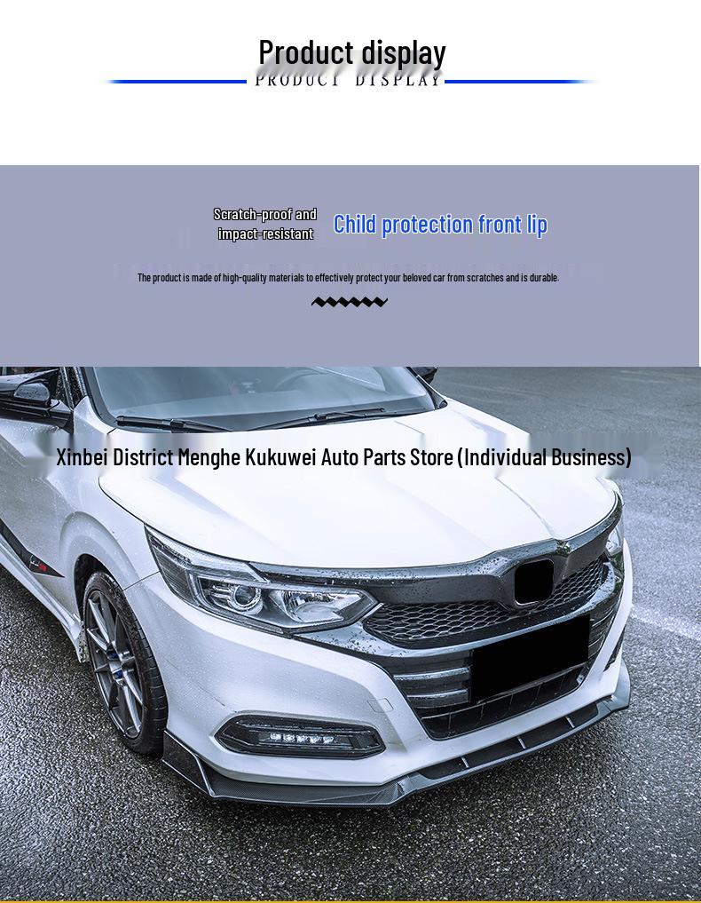 Three-section Anti-collision Decorative Front Lip for 2019-2020 Honda Elysion