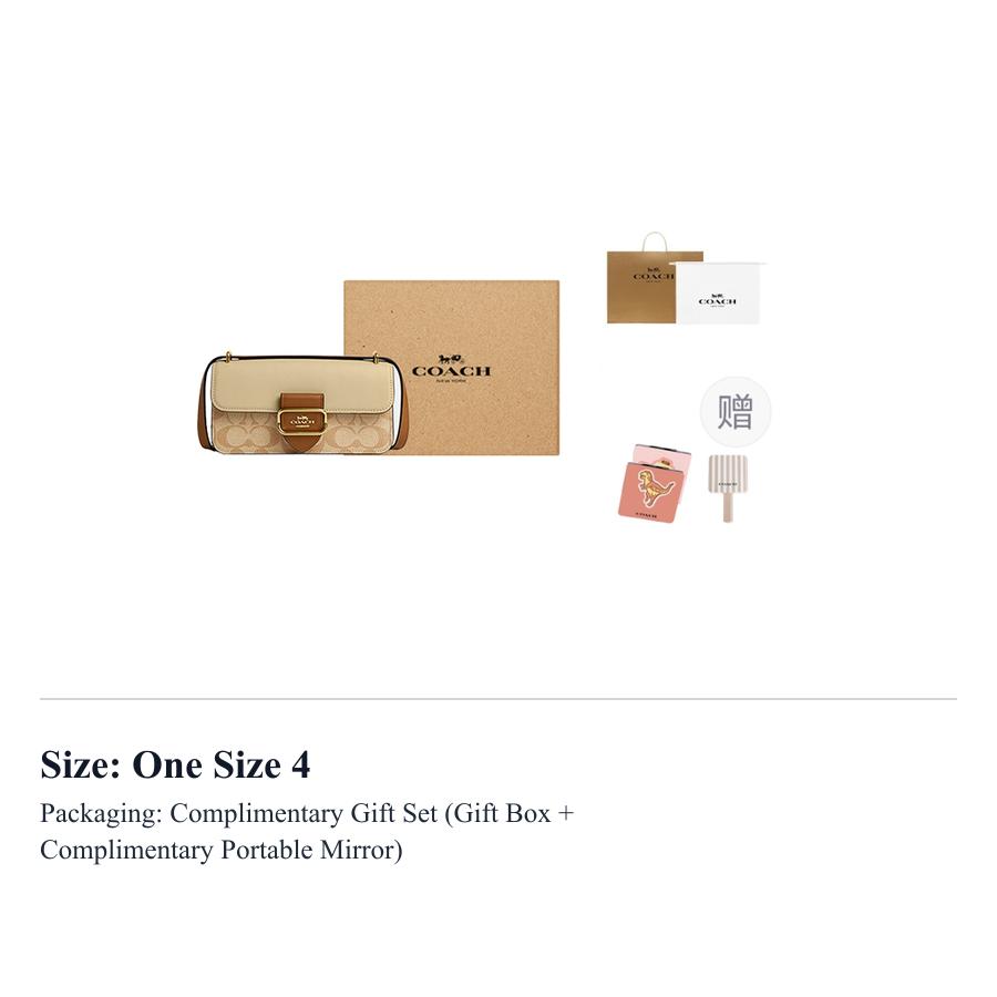 COACH Morgan Coated Canvas Shoulder Bag, Crossbody Bag Small Women's Light Khaki CR254-IMWQ4