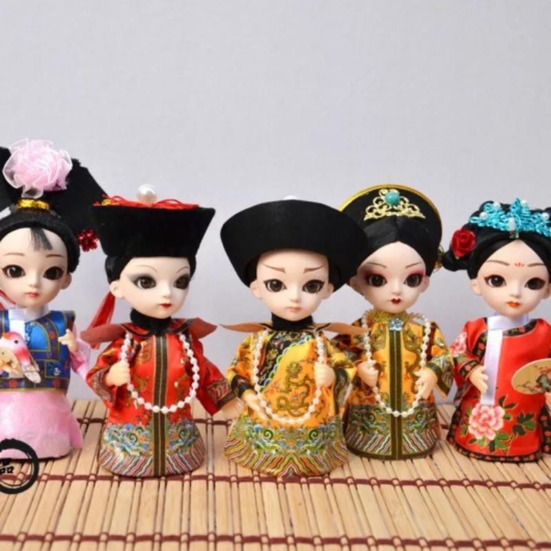 Chinese Peking Opera Mask Doll Opera Character Decoration Silk Doll Chinese Handmade Decorative Gifts Shop Decoration Doll