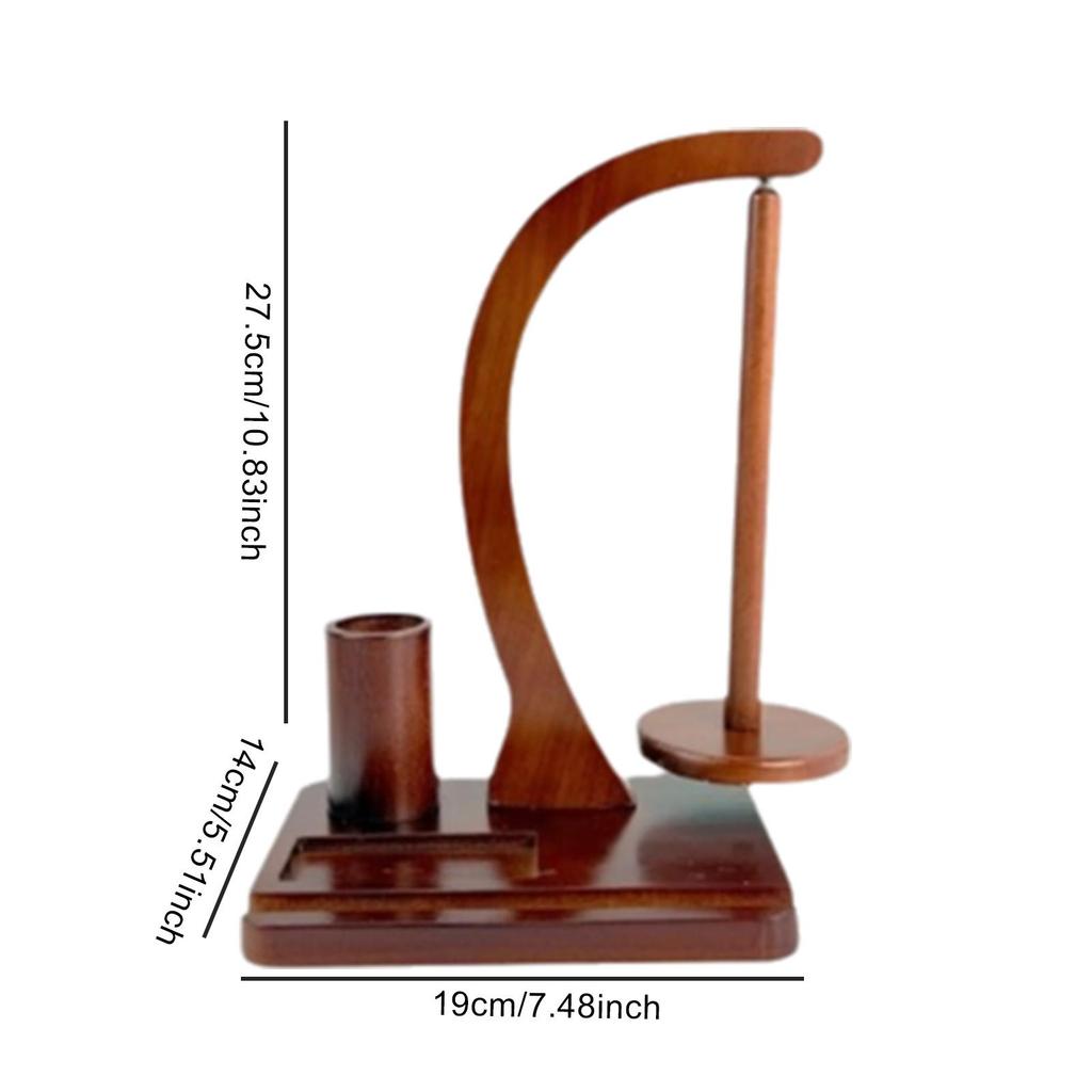 Wooden Yarn Holder Spool Turning Tool Knitting Accessory Stable for Arts Crafts