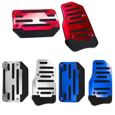 Universelle Aluminium Automatikgetriebe Auto Pedalabdeckung Bremse Kraftstoff Gas Fußauflage Set Kit Pedale Rutschfeste Pedale Bremskit Teile