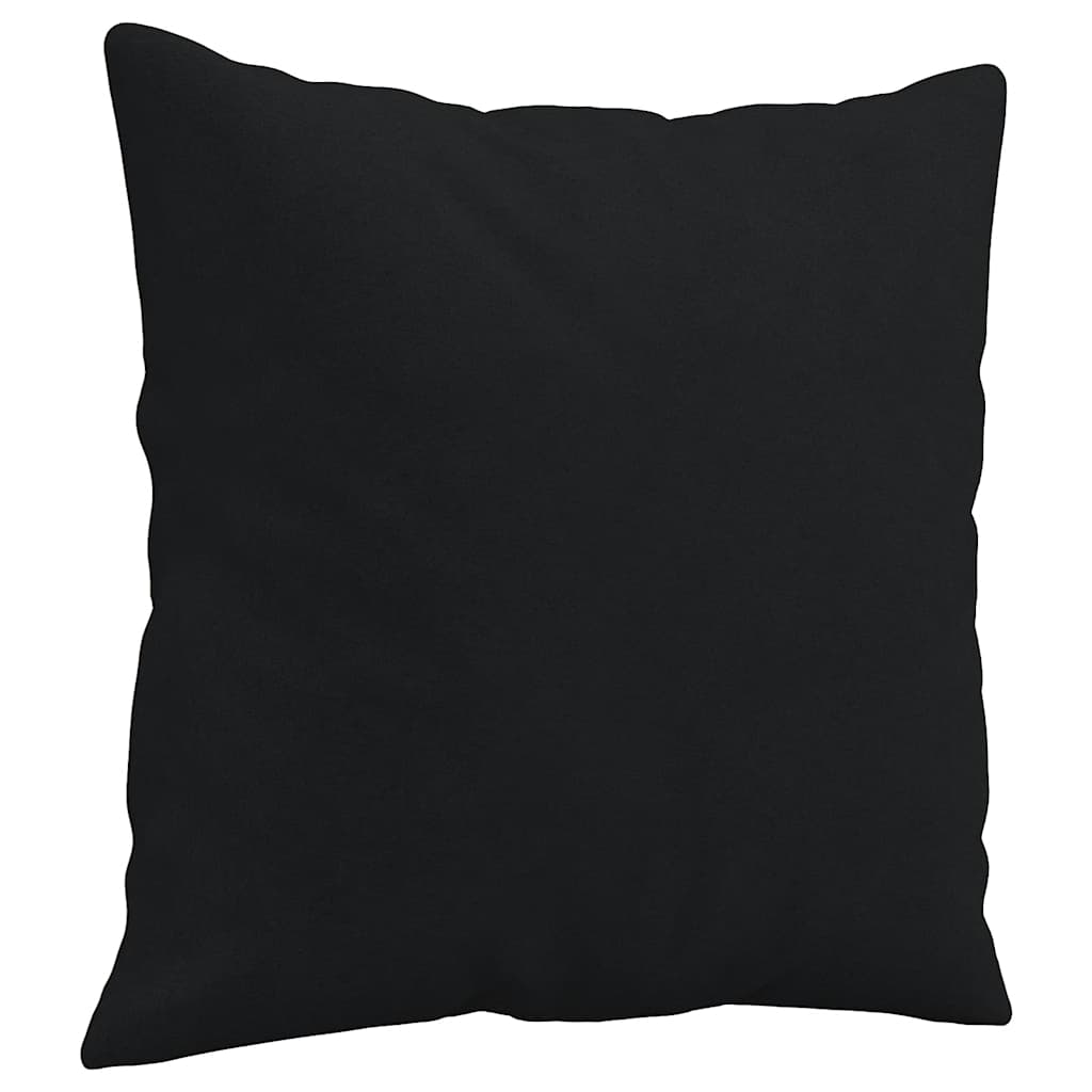 Vidaxl 2-Osobowa Sofa Z Poduszkami, Czarna, 120 Cm, Mikrofibra