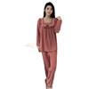 One-Piece Women's Corduroy Square Neck Pajama Set - Autumn Style