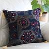 Chenille Cushion [Turkish Design] Cover, 45cm, Samarkand/Navy (f48samarkand_navy)