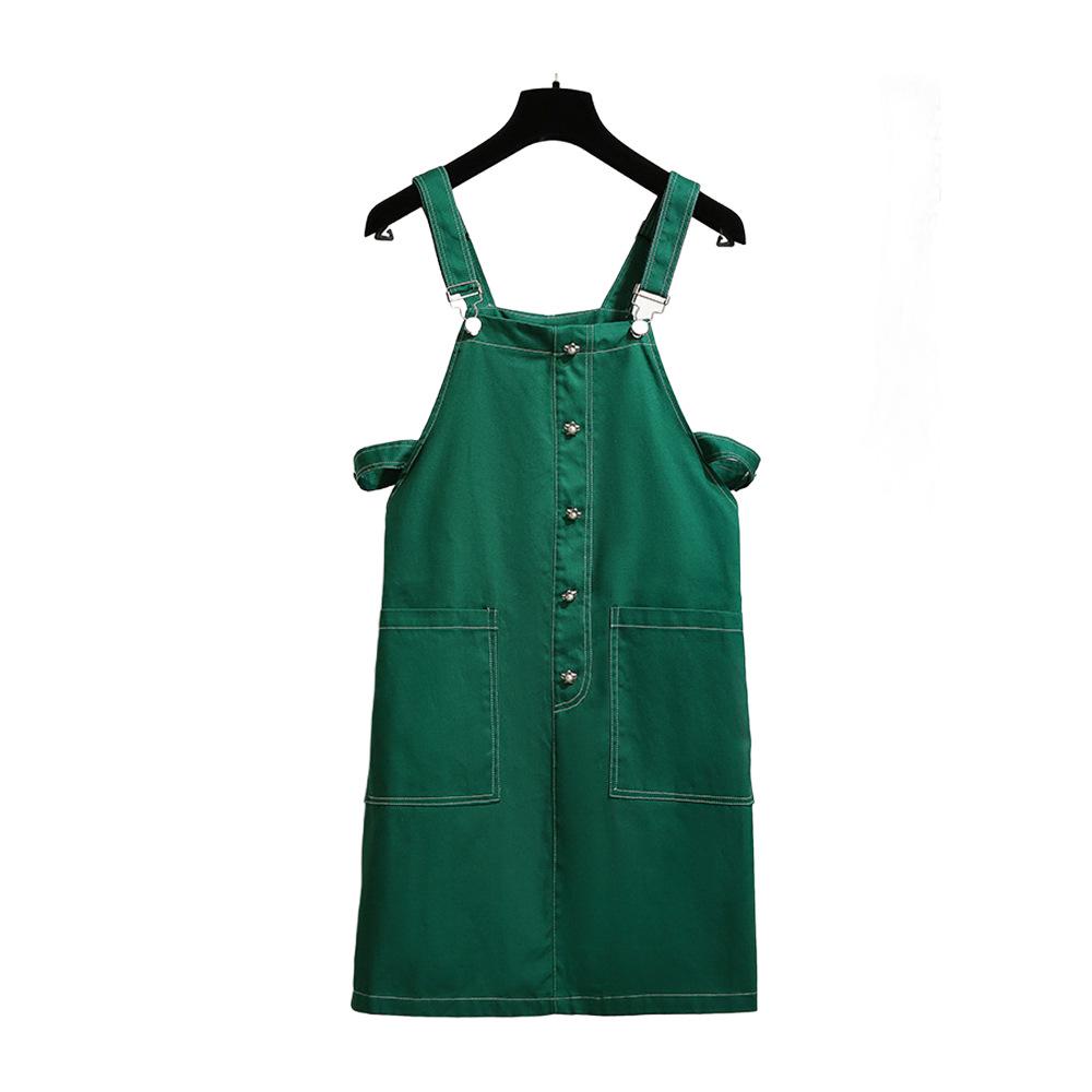 Clearance Sale: Plus Size Women's Spring/Autumn Shirt & Overalls Travel Set for Slightly Chubby MM