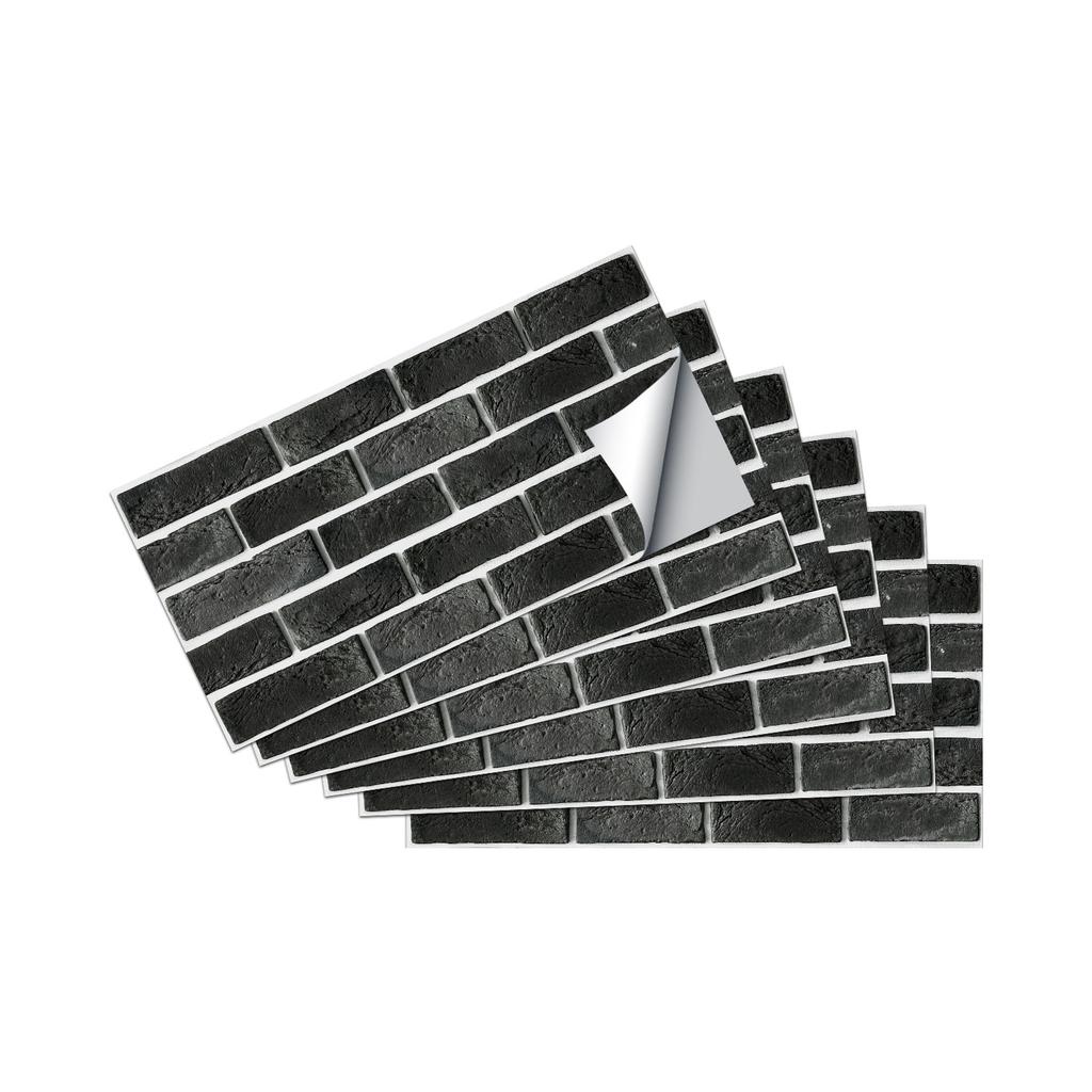 Retro Industrial Stone Brick Wall Sticker, Self-Adhesive Waterproof Bedroom Kitchen Wall Decoration 2D Tile Sticker Pvc Wallpaper