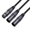 Swagell 2X XLR Splitter Cable 3-Pin Female Dual XLR Male Y Patch Cable 50cm Balanced Microphone Audio Adapter