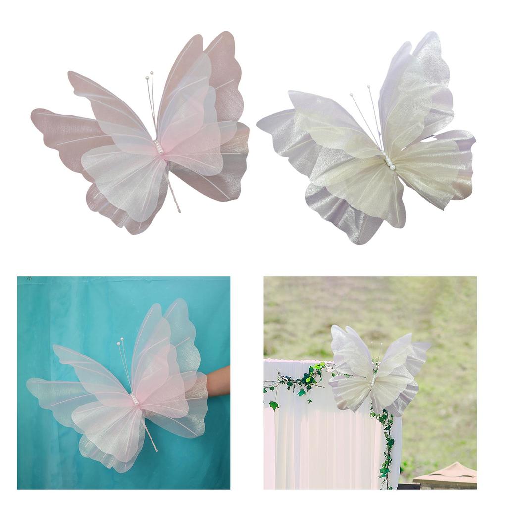 Giant Gauze Fake Butterfly Party Artificial Butterfly for Wedding Indoor DIY