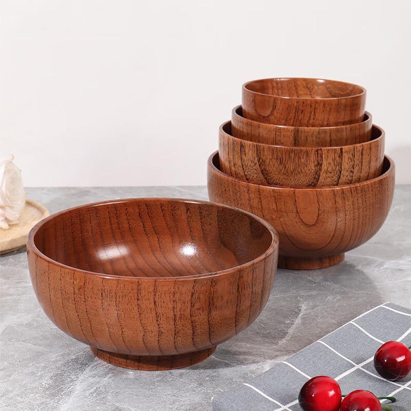 Wuhe Japanese Style Retro Handmade Jujube Wood Bowl