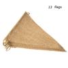 13 Flags Vintage Flag Burlap Jute Rustic Shabby Party Decor Lace Bunting Bunting Banner Hessian