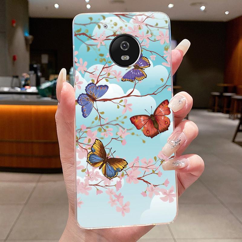 For Motorola Moto G5 Plus Case Clear Luxury Fashion Butterfly Flower Soft TPU Silicone Phone Cover for Motorola G5 Plus G5+ Case
