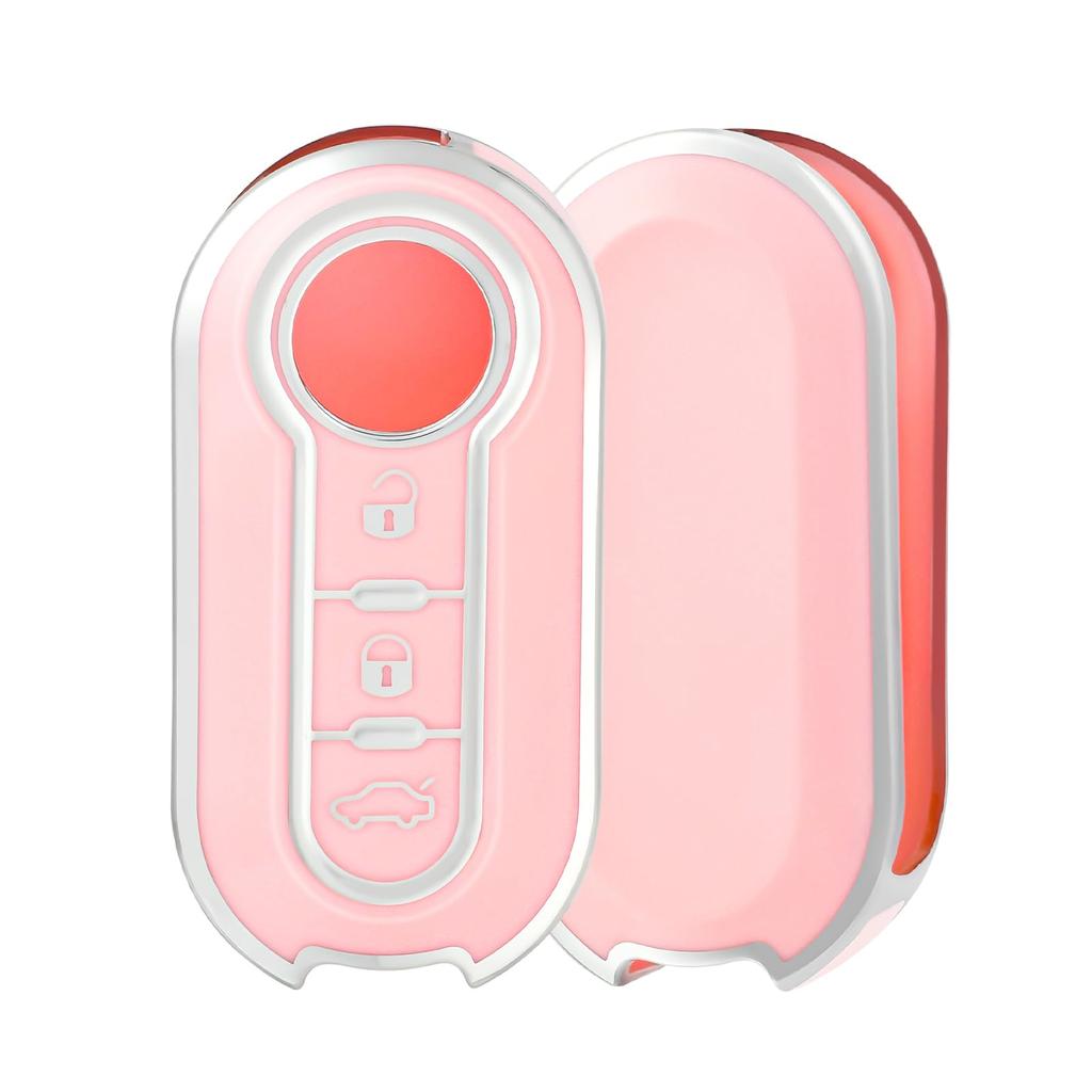 Fashion Car Key Case Cover For Fiat 500 Ducato Panda 500L Punto Lancia Musa For Citroen For Citroen Car Keyring Luxury Leather