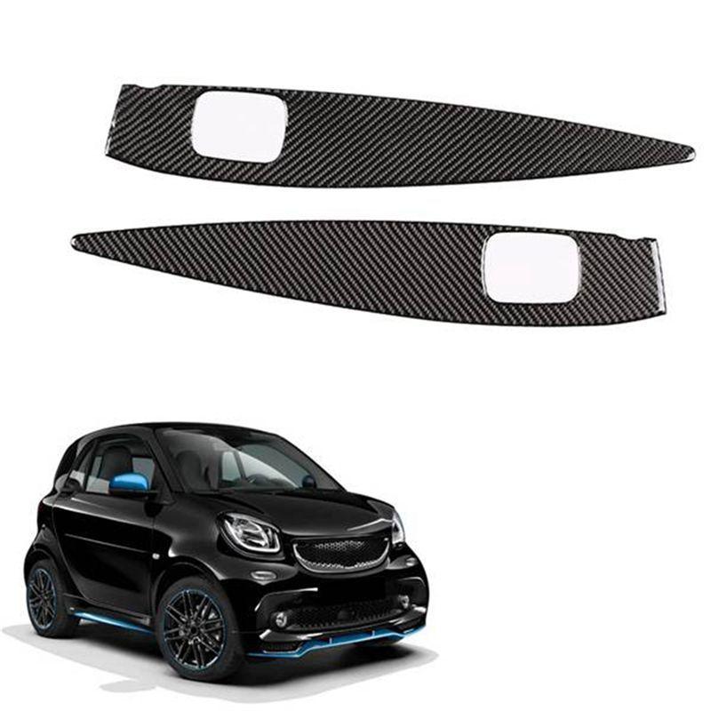 Authentic Carbon Fiber Window Switch Cover Door Armrest Panel For Benz Smart 453 Fortwo 2016-
