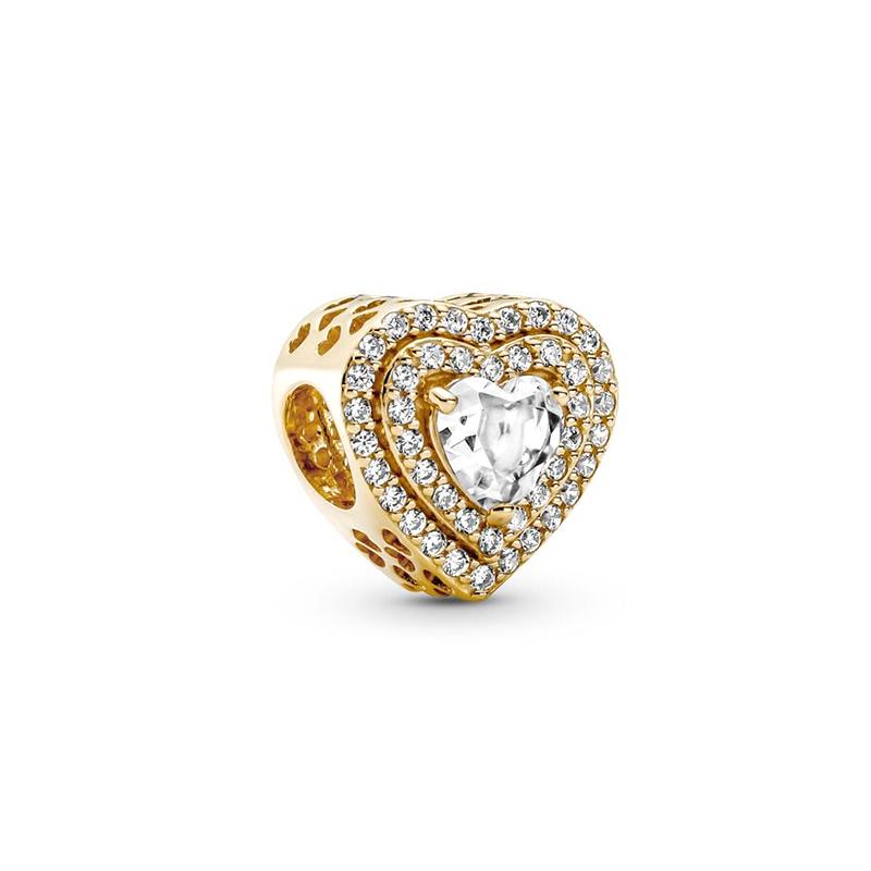 Charms Originale Colorful Heart Beads Fits Bracelets Necklace For Women Charm Copper Luxury Diy Jewelry Fine Party Gifts