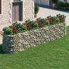 VidaXL Raised Bed with Gabion Flower Bed Plant Support Planter Flower Pot Garden Terrace Outdoor Iron 152048