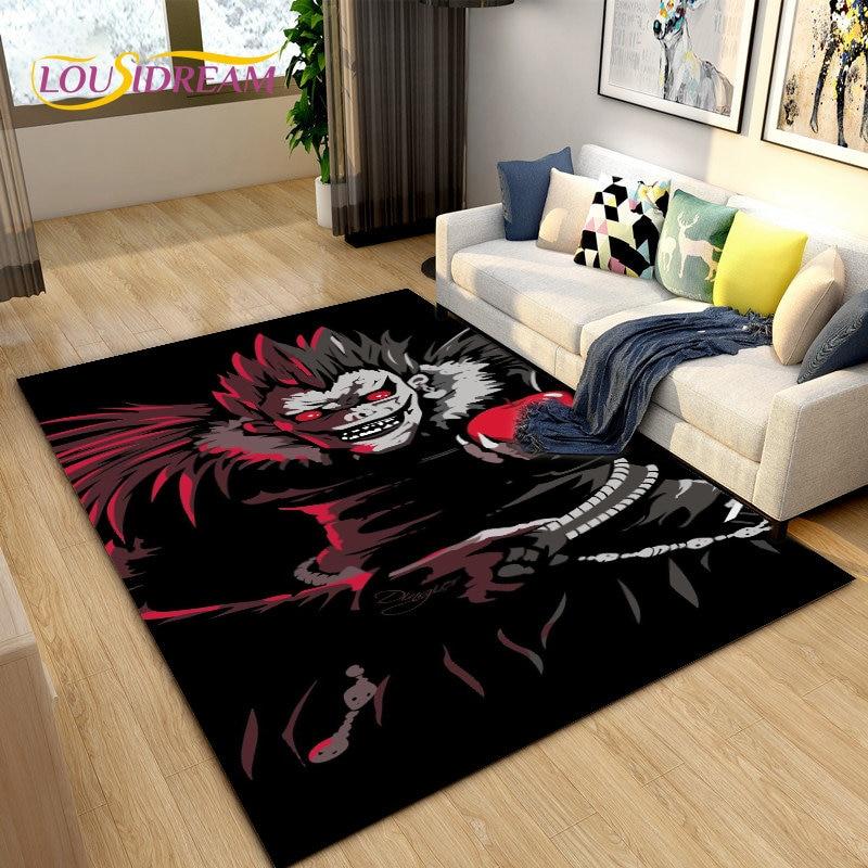 Anime Death Note Area Rug Large,Carpet Rug for Living Room Sofa Children's Room,Kitchen Bathroom Doormat Soft Non-slip Floor Mat
