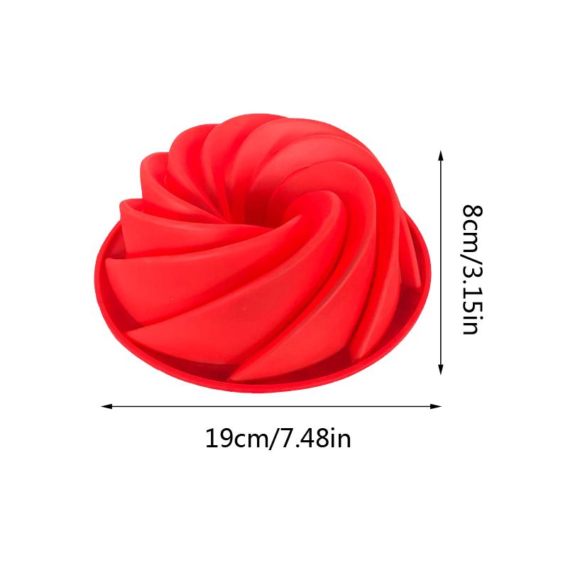 12 Pcs Spiral Silicone Bundt Swirl Ring Cake Baking Tin Mold Mould Pan Bakeware 12 Pcs Spiral Silicone Bundt Swirl Ring Cake Baking Tin Mold Mould Pan Bakeware