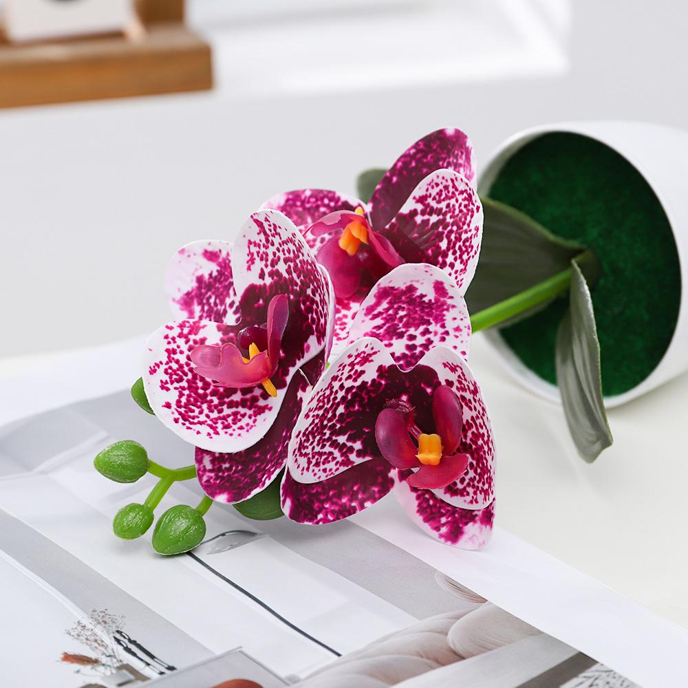 Artificial Phalaenopsis Bonsai Simulation Plants Pot Plants for Home Garden Table Bedroom Decoration Outdoor Fake Plant Ornament