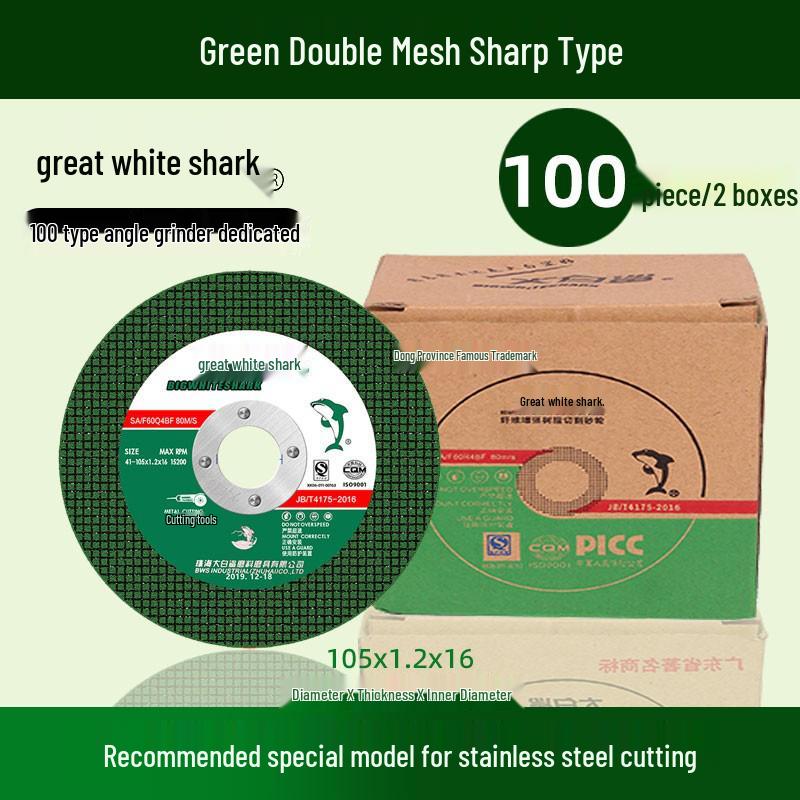 Great White Shark 100mm Stainless Steel Angle Grinder Cutting & Grinding Blade - Sharp & Durable