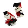 12Cm Standing Graduation Ceremony Bear Doll Flower Bouquet Decoration