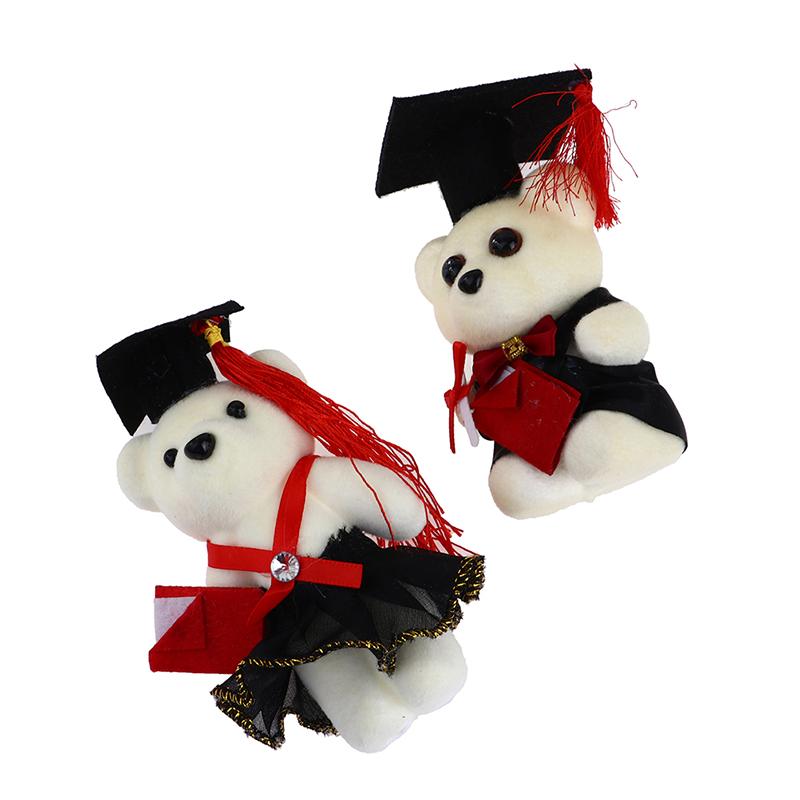 12Cm Standing Graduation Ceremony Bear Doll Flower Bouquet Decoration