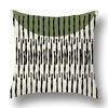Nordic Abstract Green Geometric Pillowcase Flower Print Home Petal Velvet Pillow Cushion Cover