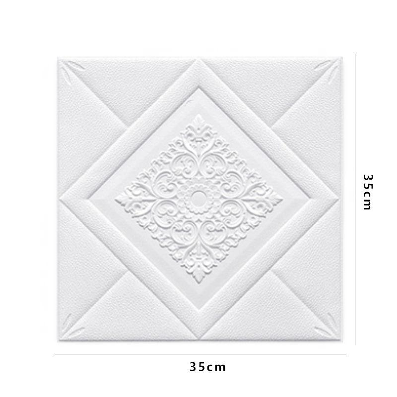 4Pcs 35*35CM Ceiling Bed Room Decor 3D Background Wallpaper Peel And Stick Waterproof Wall Stickers Anti-collision Home Decor