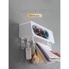 Wall-Mounted Toothbrush Holder with Toothpaste Dispenser