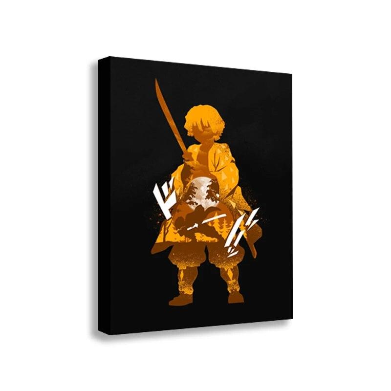 Demon Slayer Poster Cartoon Character Wall Art Canvas Painting and Print Modern Living Children's Room Decoration Paintin