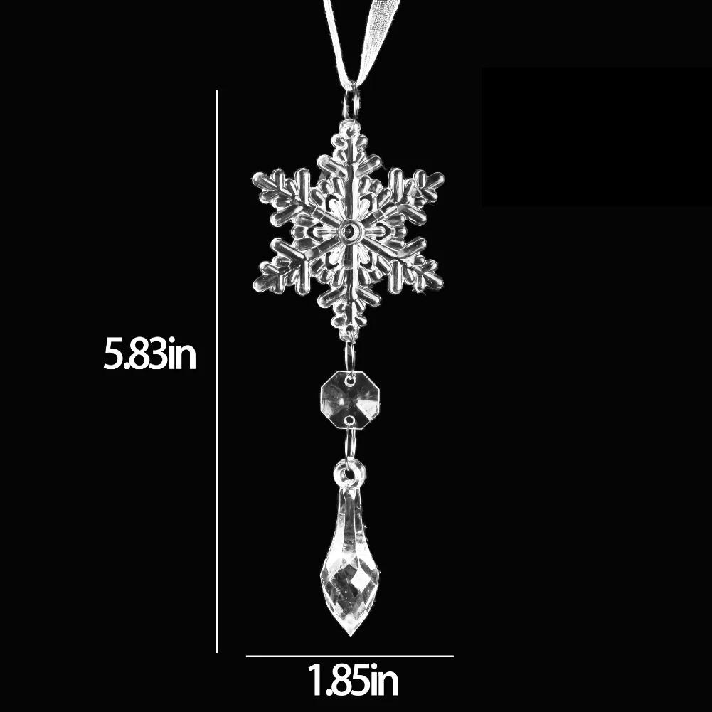 Christmas Ornaments For Christmas Tree Decoration Snowflake And Icicle Ornaments Christmas Party Decorations