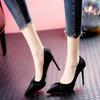 French small high heels women's 2025 new thin heel temperament elegant soft leather versatile fashion pointed light mouth single shoes
