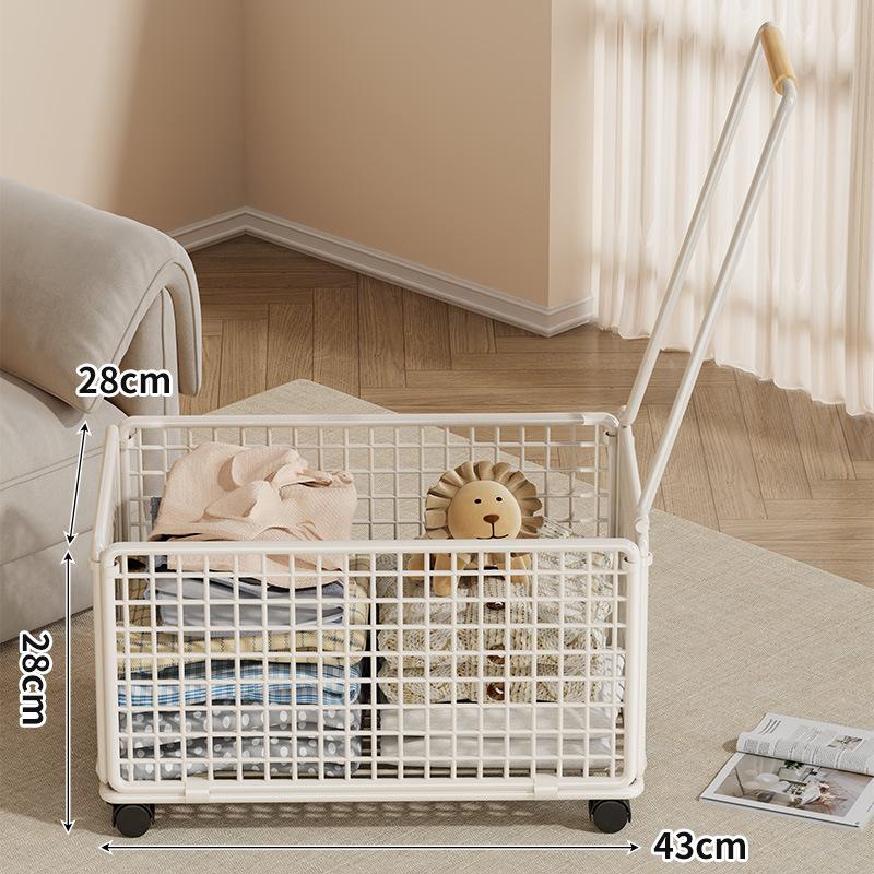 Movable Storage Basket Iron Organizer Baskets Luxury Large Toys Clothes Organizers Cart Multipurpose Kitchen Organizing Carts