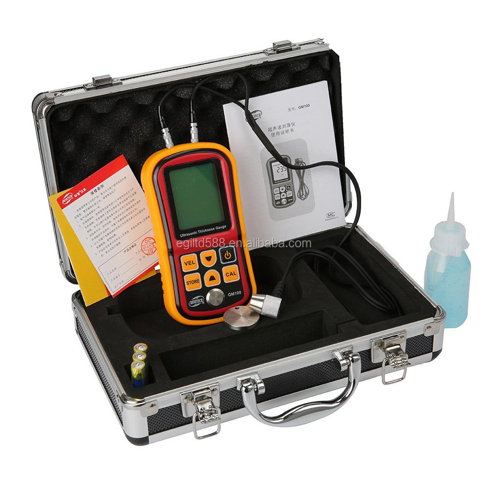 Benetech GM100 Ultrasonic Thickness Gauge Digital LCD Metal Thickness Gauge Sound Velocimeter 1.2-225mm(Steel)0.1mm Resolution