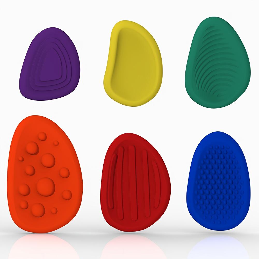 

Non-Toxic 6-Pack Sensory Stones For Anxiety Relief - Textured Worry Stones For Kids & Adults: Calming Fidget Toys For Autism Adhd Focus