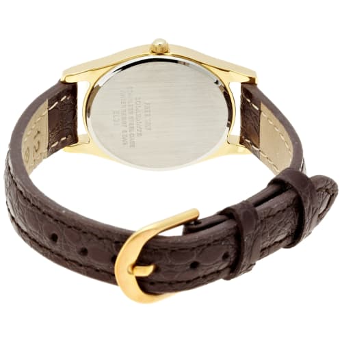 Citizen Q&Q Watch Analog Solar Waterproof Leather Strap AA95-9917 Women's White x Brown