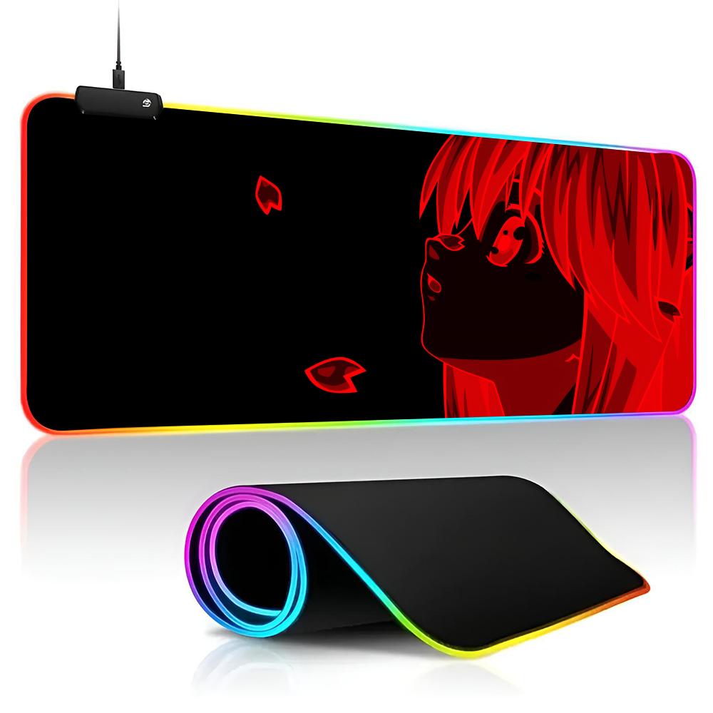 Elfen Lied Mouse Pad game RPG 40x90cm Mouse Mat Gaming Mousepads LED Keyboard Mats Luminous Desk Pads Mouse Pad For PC