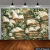 2D Enchanted Open Book and Flower Photo Booth Background