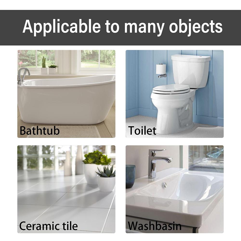 Ceramic Repair Paste Floor Tile Adhesive Tile Agent Tub Tile and Shower Repair Kit Porcelain Repair for Crack Chip 2pcs