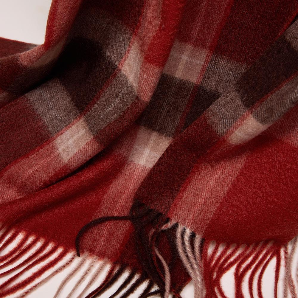 2025 Autumn/Winter Unisex 100% Pure Cashmere Plaid Scarf Shawl