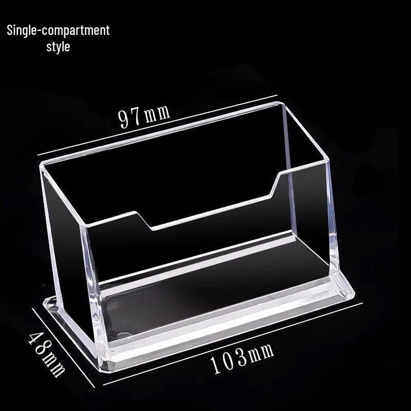 Portatarjetas de presentación acrílico transparente creativo - Caja de almacenamiento de gran capacidad