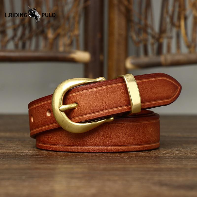 Genuine Leather Belt for Women Korean Style Trendy All-match Personality Retro Top Layer Pure Cowhide Jeans Belt