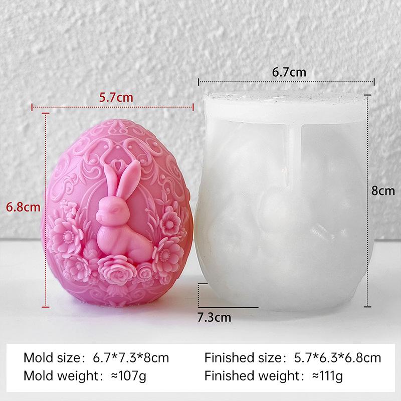 

DIY Easter Egg Silicone Mold Easter Bunny Handmade Aroma Candle Plaster Decoration Molds Soap Candle Making Supplies