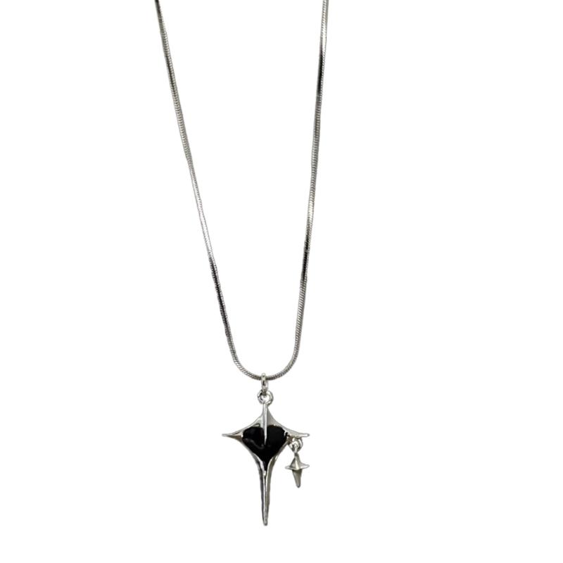 

Cross Star Snake Bone Necklace Cute Vintage Clavicle Chain Punk Style Neckchain Jewelry for Street Style Enthusiasts 1