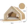 Cat Tent Villa Pet Bed, All-Season Dual-Use Cozy House, Half-Enclosed Wooden Cat Bed, Durable Sisterial No Scraps Drop Cat House