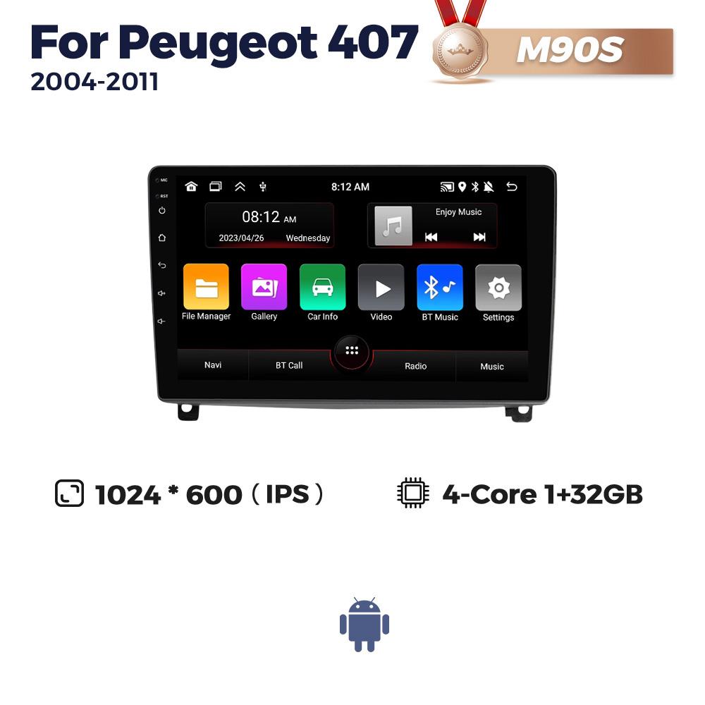 

Android 4G LTE Автомагнитола Мультимедийный Видеоплеер Для Peugeot 407 1 2004-2011 GPS Навигация Авторадио BT Carplay 2Din Головное Устройство