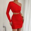 JPNTKY Vestidos Casuales de Moda para Mujer Verano Primavera Color Sólido Estampado