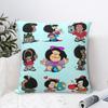 Custom Cute Mafaldas Meme Pillowcase Quino Comic Cartoon Cushions Cover Square Pillowcase