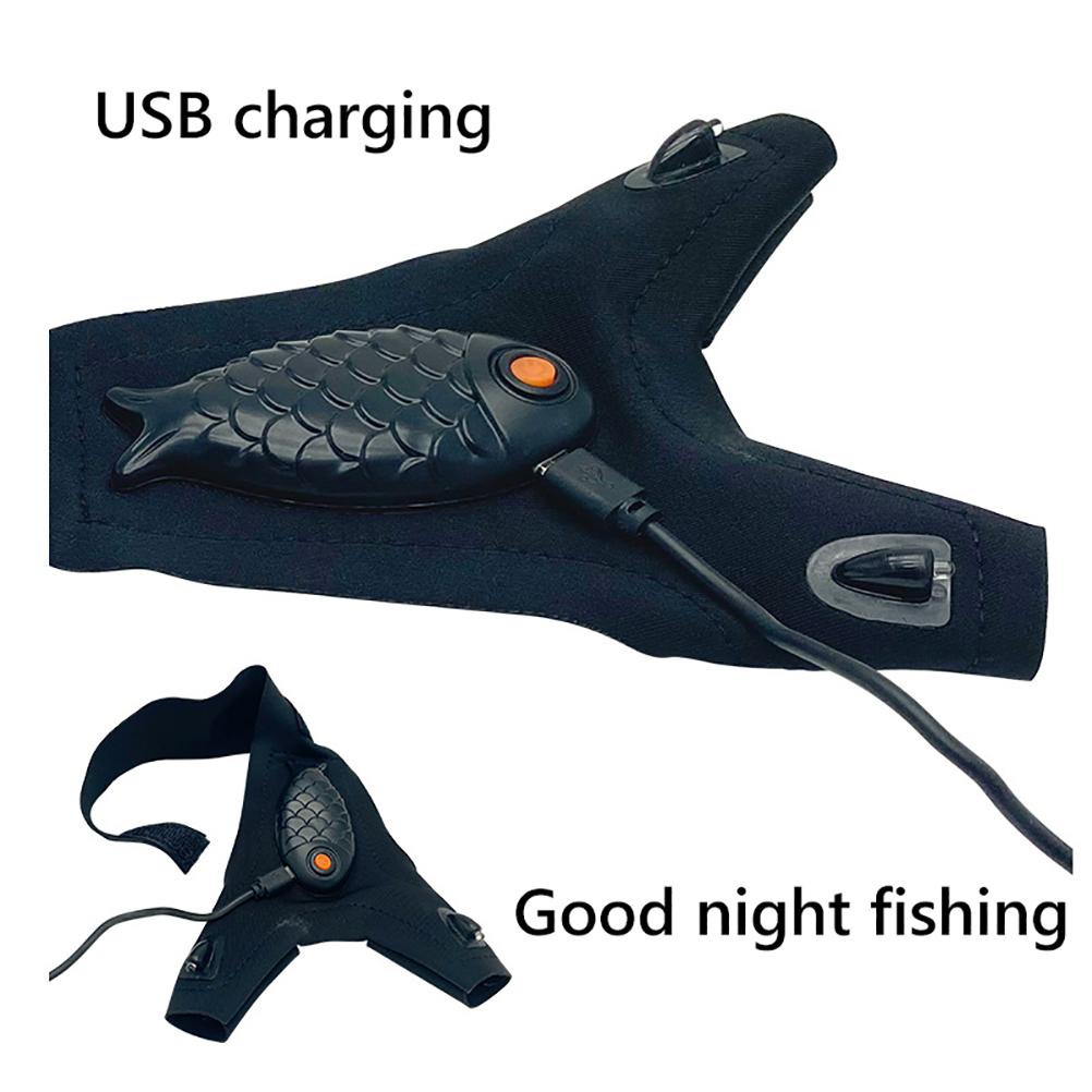 LED Flashlight Gloves Outdoor Night Fishing Gloves Repairing Lighting Camping Tool Christmas Sock