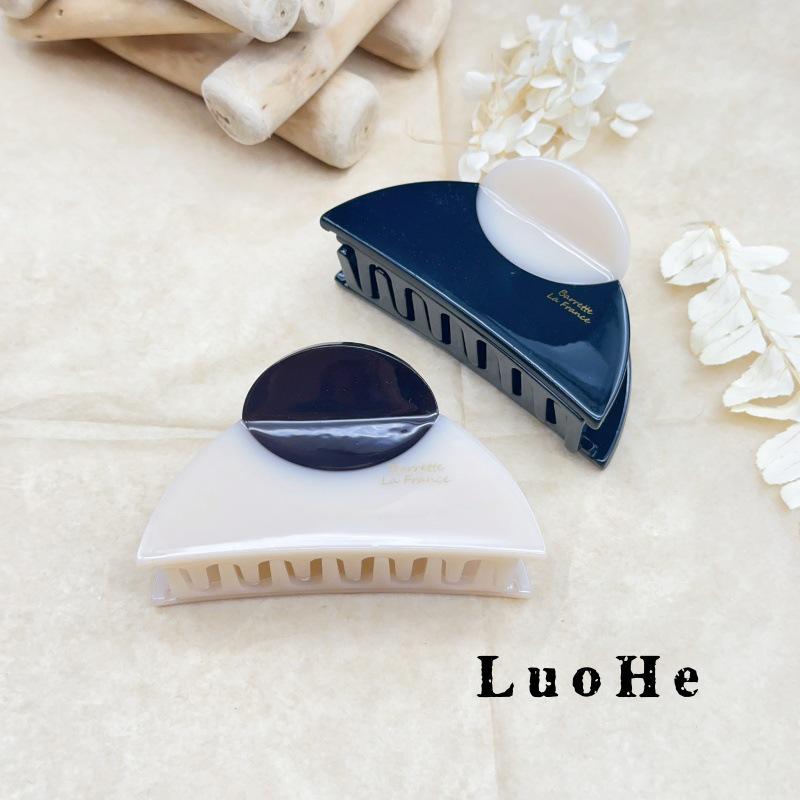 Luohe Jewelry High-End French Light Luxury Acetate Hair Claw Clip